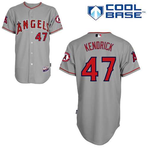 Howie Kendrick #47 Youth Baseball Jersey-Los Angeles Angels of Anaheim Authentic Road Gray Cool Base MLB Jersey